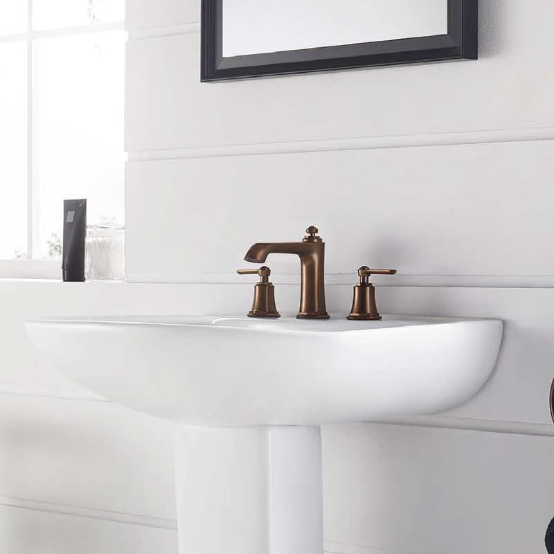 Melangeur Lavabo 3 trous, traité cuivre, Liberty