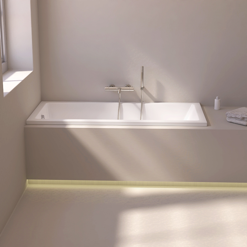 Baignoire rectangulaire, 150x70 cm, acrylique, Cavallo