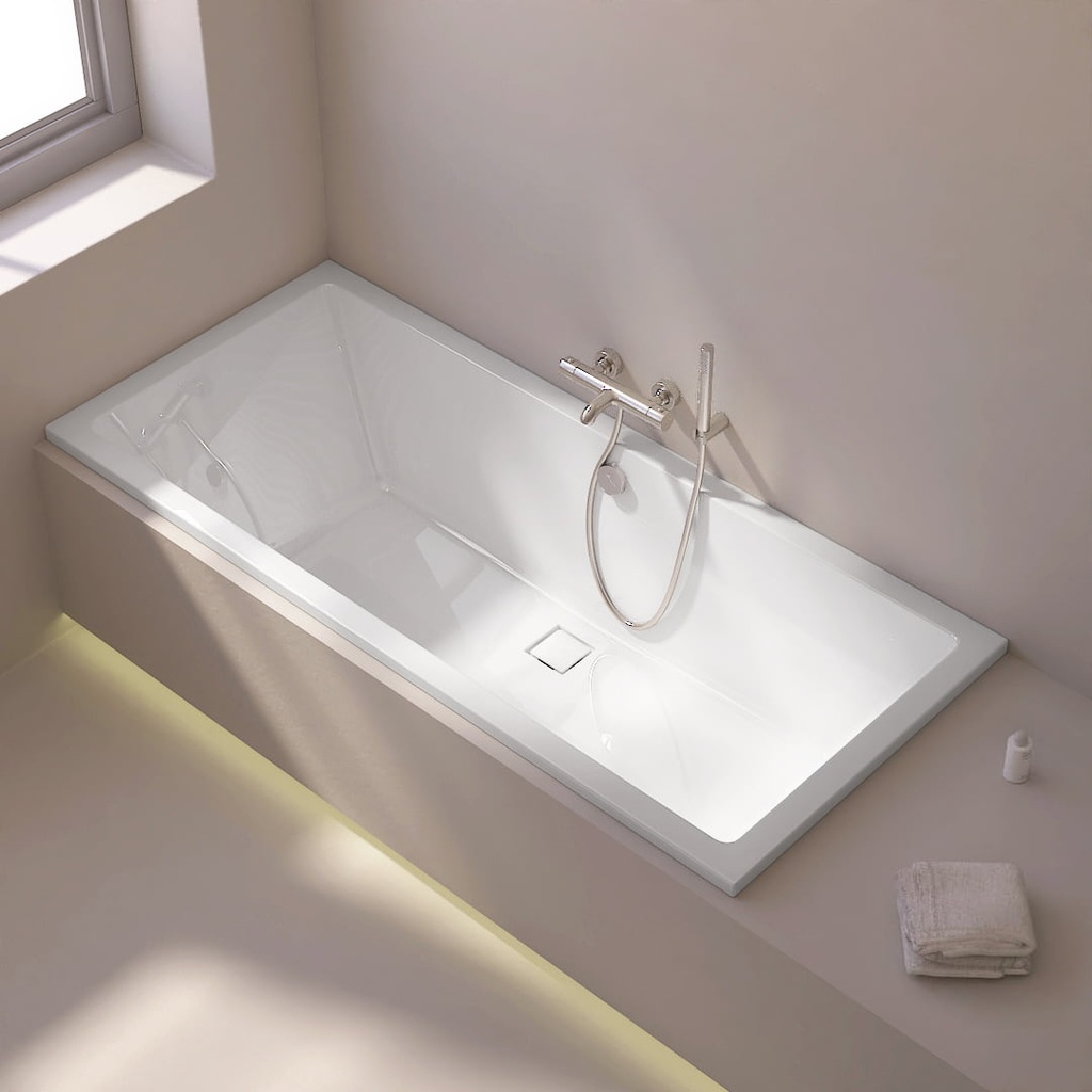 Baignoire rectangulaire, 180x80 cm, acrylique, Cavallo