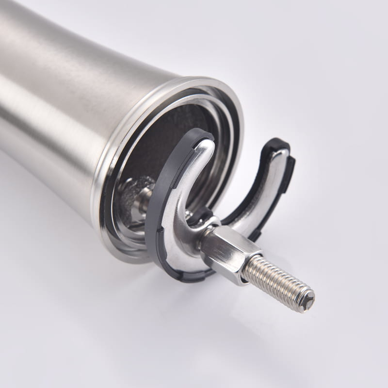 Robinet Mitigeur Lavabo Haut, Art Déco, Inox Brossé