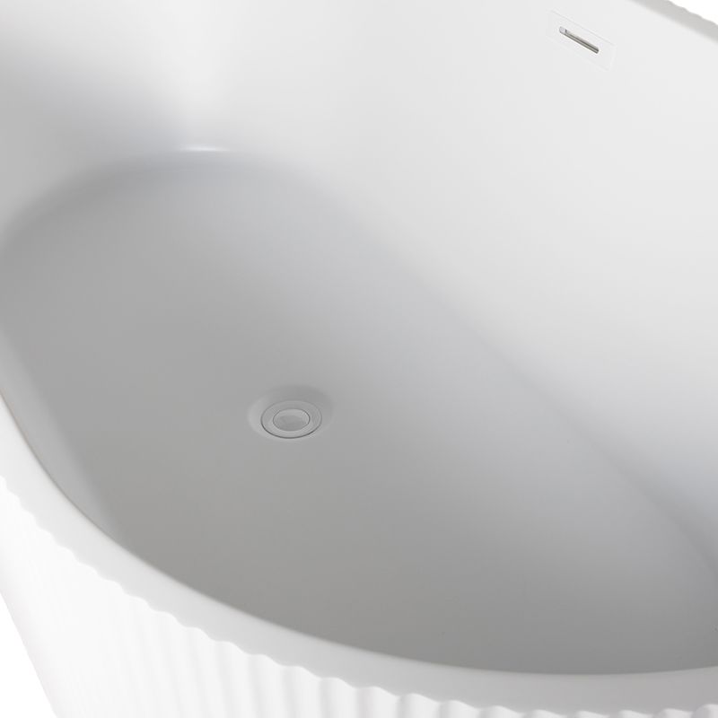 Baignoire îlot Cannelée, 170x75x58 cm, Acrylique Mat, Hostense