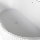 Baignoire îlot Cannelée, 170x75x58 cm, Acrylique Mat, Hostense