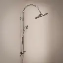 Colonne de douche avec mitigeur mécanique, inox brossé Art Déco