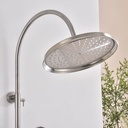 Colonne de douche avec mitigeur mécanique, inox brossé Art Déco