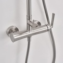 Colonne de douche avec mitigeur mécanique, inox brossé Art Déco