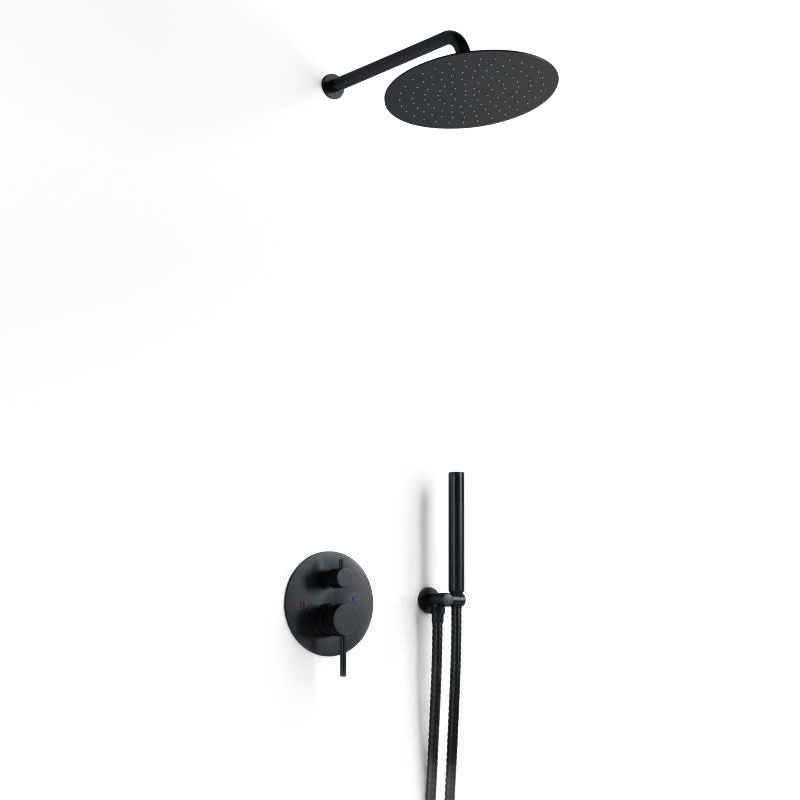 Composition mitigeur de douche encastrée noir brossé, Châtelet