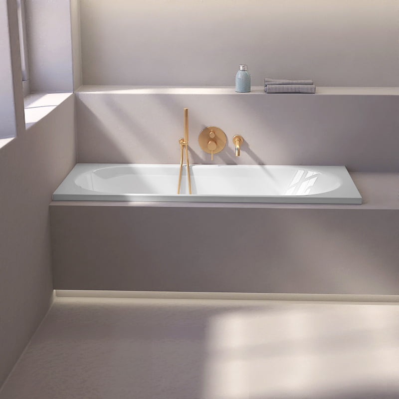 Baignoire rectangulaire, 160 x 70 cm, acrylique, Kasandra