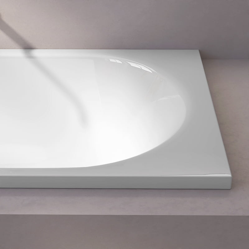 Baignoire rectangulaire, 160 x 70 cm, acrylique, Kasandra
