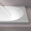 Baignoire rectangulaire, 160 x 70 cm, acrylique, Kasandra