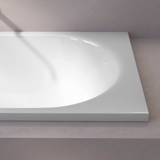 Baignoire rectangulaire, 160 x 70 cm, acrylique, Kasandra