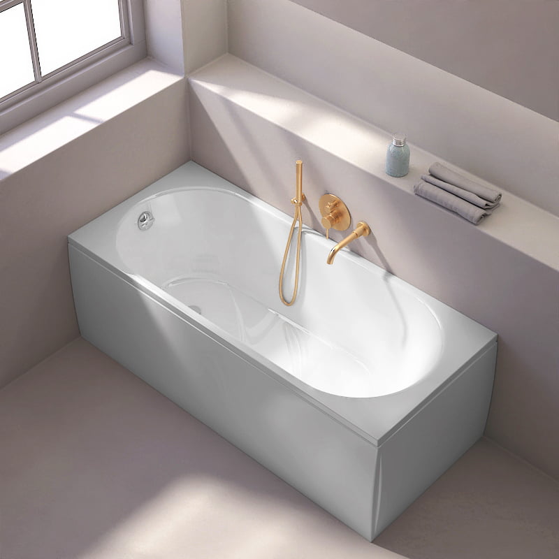 Baignoire rectangulaire, 160 x 70 cm, acrylique, Kasandra