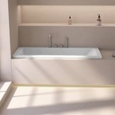 Baignoire encastrable 160x70 cm, Acrylique, Blanc mat, Pieds inclus, Senetosa