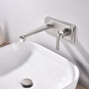 ART DECO MITIGEUR ENCASTRE LAVABO INOX BROSSE 