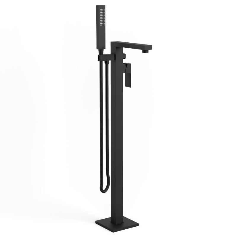 Robinet mitigeur de baignoire sur pied, noir, Tuileries