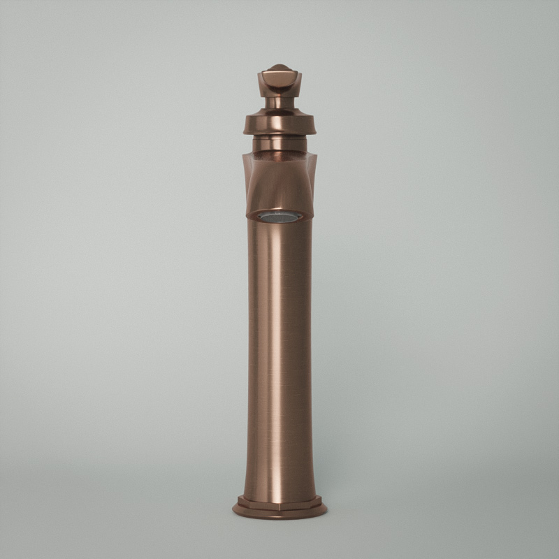 Robinet Mitigeur Lavabo Haut traité cuivre, avec bonde, liberty