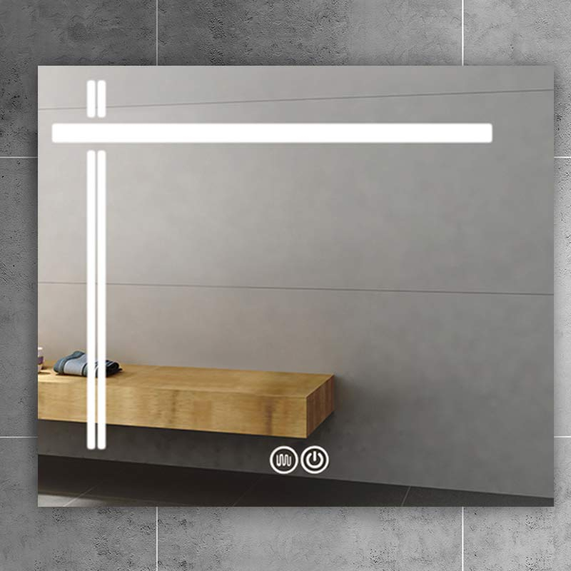 Miroir 100x80 cm lumineux LED, T-Light 