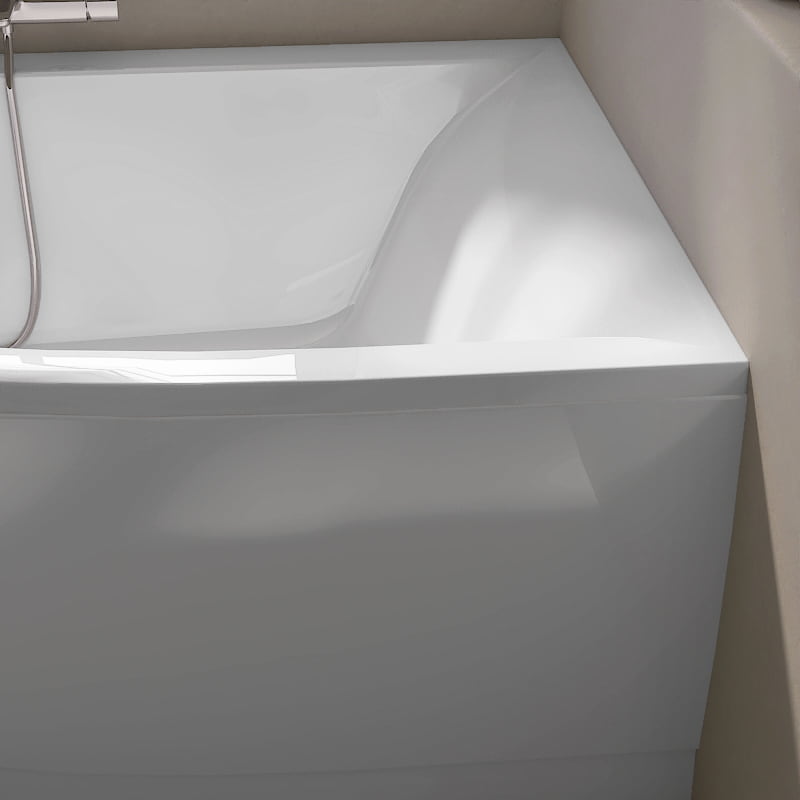Baignoire asymétrique droite, 160x105 cm, acrylique, Veronella