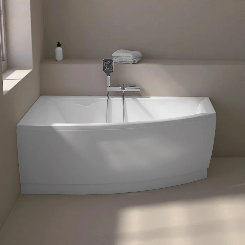 Baignoire asymétrique gauche, 160 x 105 cm, acrylique, Veronella