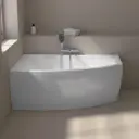 Baignoire asymétrique gauche, 160 x 105 cm, acrylique, Veronella