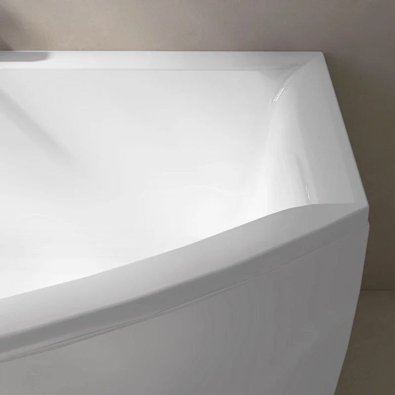 Baignoire asymétrique gauche, 160 x 105 cm, acrylique, Veronella