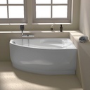 Baignoire d'angle droite, 150 x 100 cm, Flora