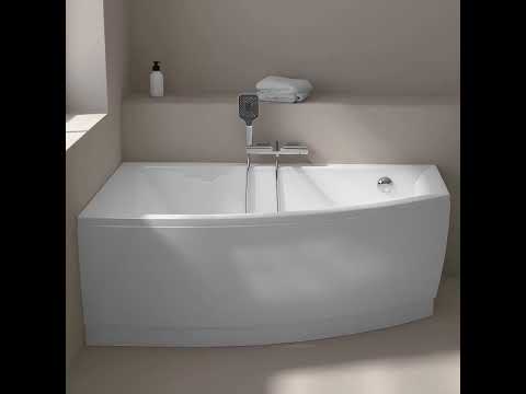 Baignoire asymétrique gauche, 160 x 105 cm, acrylique, Veronella