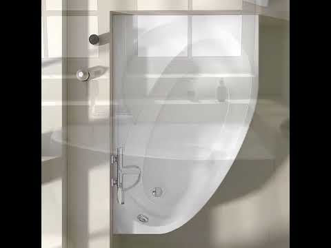 Baignoire d'angle droite, 150 x 100 cm, Flora