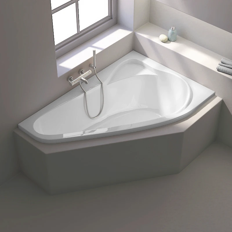 Baignoire d'angle asymétrique droite, 160 x 105 cm, Selena