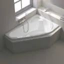 Baignoire d'angle asymétrique droite, 160 x 105 cm, Selena