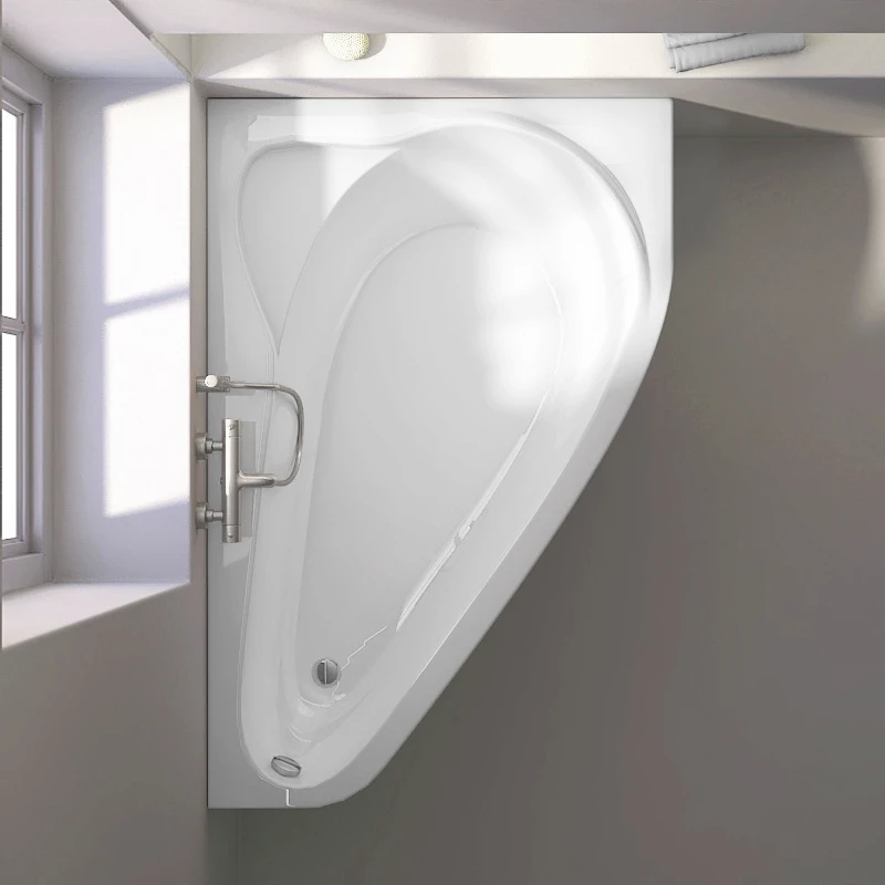 Baignoire d'angle asymétrique droite, 160 x 105 cm, Selena