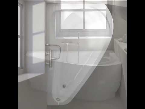 Baignoire d'angle asymétrique droite, 160 x 105 cm, Selena