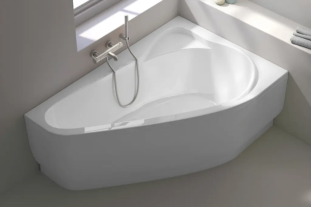 Baignoire d'angle asymétrique droite, 160 x 105 cm, Selena