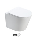 WC Suspendu compact, 49x36,5 cm, Blanc mat, Flavia