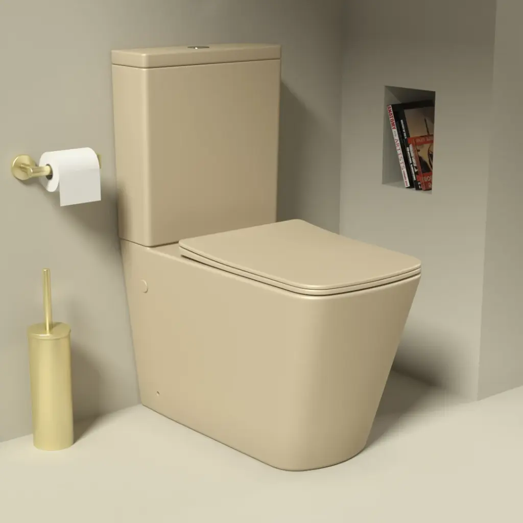 WC à poser, 64x38x83 cm, Cappuccino mat, Flavio