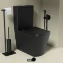 WC à poser, 64x38x83 cm, Noir mat, Flavio