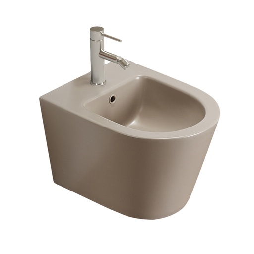 Bidet Suspendu, 49,5x36x5, Cappuccino mat, Flavia