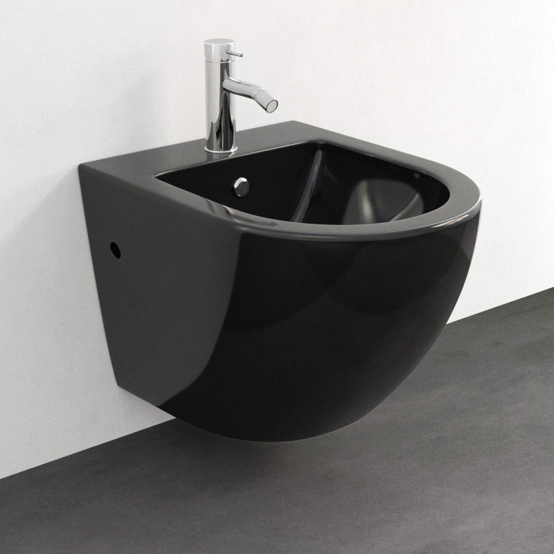 Bidet suspendu Compact noir, Stelvio