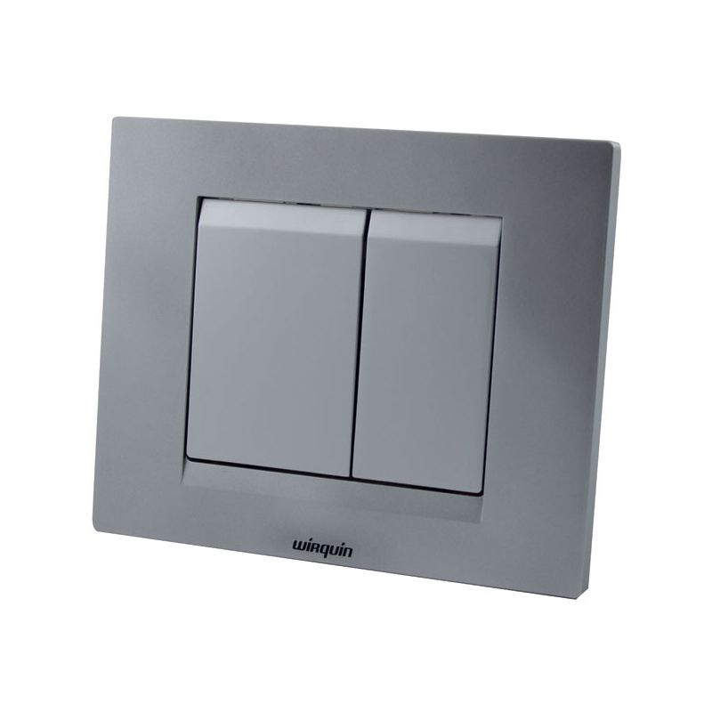 Plaque de déclenchement chromée mate, Wirquin