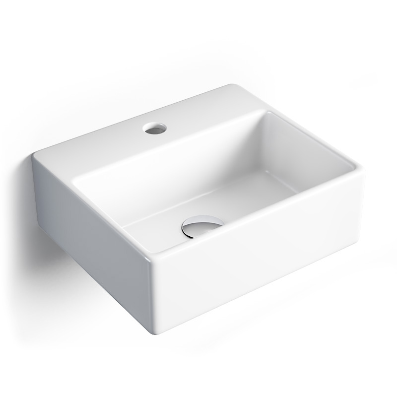 Lave-mains à poser/suspendue, céramique, 335 x 295 mm, Pure