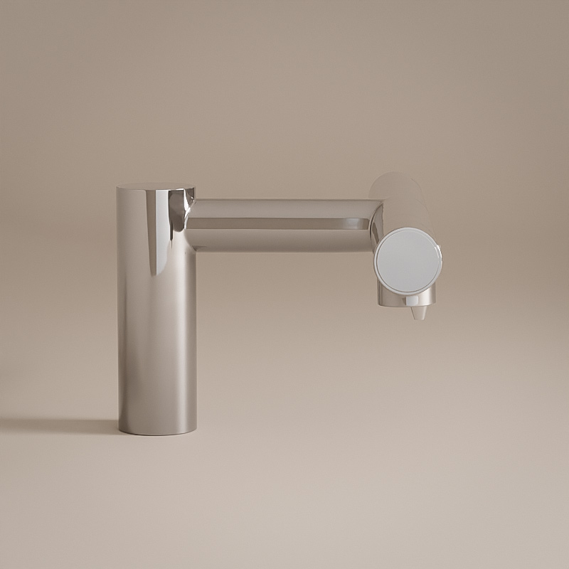 Robinet Electronique + Distributeur de savon + Sèche-mains sur plage, Chrome, Orly Air