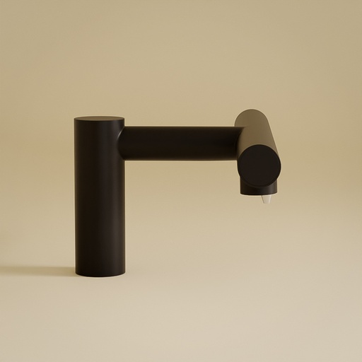 Robinet Electronique + Distributeur de savon + Sèche-mains sur plage, Noir mat, Orly Air