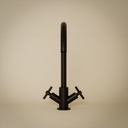 Robinet mélangeur lavabo, noir brossé, Cross II