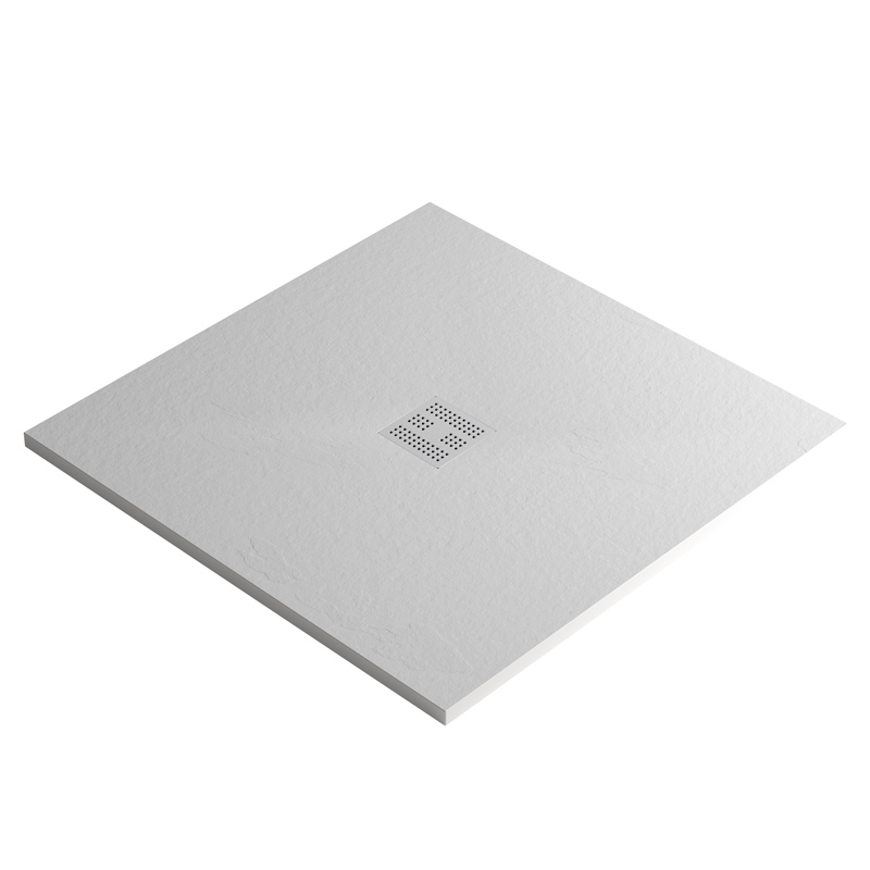 Receveur de douche 100X100 Blanc +Grille + Bonde, Nuance