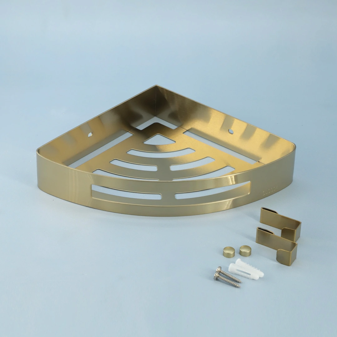 Porte-savon d'angle, doré brossé, Châtelet