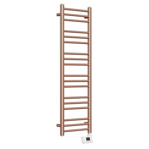 Sèche-serviette électrique, 500W, 40x120x9.2 cm, Doré rose mat, Châtelet