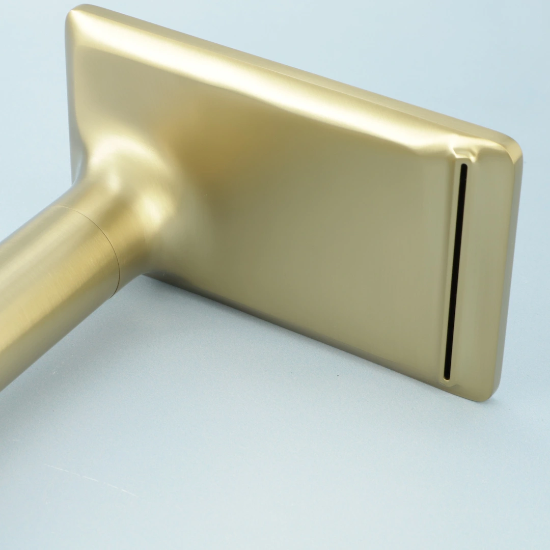 Robinet mitigeur lavabo surélevé, doré brossé, Cascade