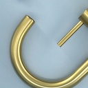 Robinet mitigeur lavabo col de cygne doré brossé, Châtelet