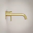 Mitigeur lavabo mural doré brossé, Châtelet III