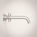 Robinet mélangeur lavabo mural encastré inox brossé, Châtelet