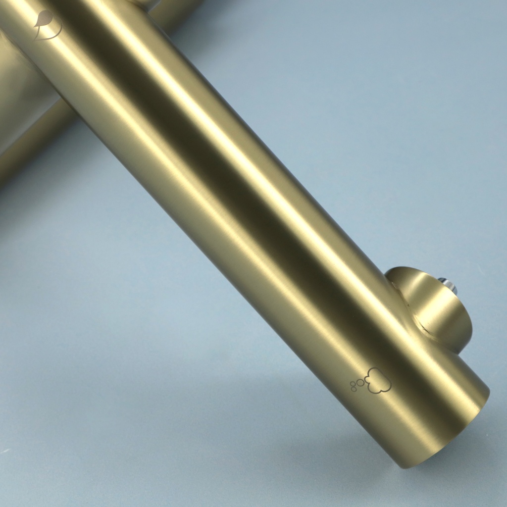 Robinet Electronique + Distributeur de savon + Sèche-mains sur plage, Doré mat, Orly Air